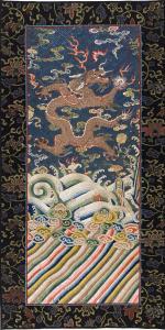 CHINESE SCHOOL,Dragon Robe Fragment,19th Century,Heffel CA 2023-10-26