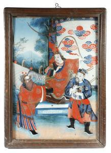 CHINESE SCHOOL,Emperor with attendants,Woolley & Wallis GB 2019-01-09