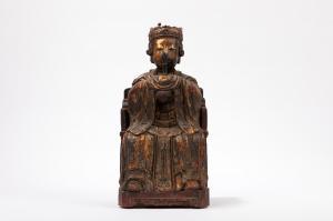 CHINESE SCHOOL,figura femminile seduta su un trono che tiene in,17th/18th century,Finarte 2023-12-14