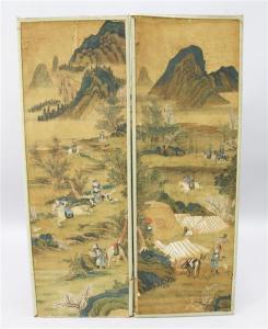 CHINESE SCHOOL,Figures in mountain landscapes,Gorringes GB 2016-05-17