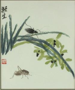 CHINESE SCHOOL,Grass and insects,888auctions CA 2015-09-10