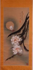 CHINESE SCHOOL,lotus flowers and raindrops with calligraphy and s,Lacy Scott & Knight GB 2015-06-13
