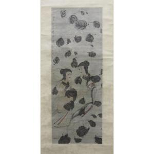 CHINESE SCHOOL,Maidens with Blowing Leaves,Kodner Galleries US 2016-08-31