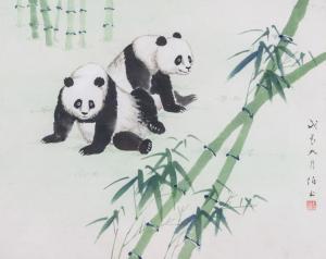 CHINESE SCHOOL,Pandas and bamboo,888auctions CA 2018-02-15