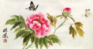 CHINESE SCHOOL,peony and butterflies,Rosebery's GB 2017-06-27