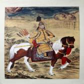 CHINESE SCHOOL,Qianlong emperor on horseback,1937,Bruun Rasmussen DK 2014-11-03