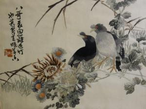 CHINESE SCHOOL,Two birds amongst foliage,Crow's Auction Gallery GB 2017-02-17