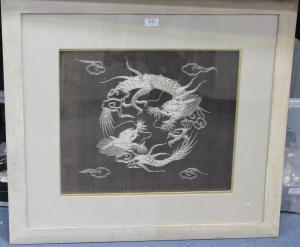 CHINESE SCHOOL,Two dragons on a brown ground,Tooveys Auction GB 2016-04-20