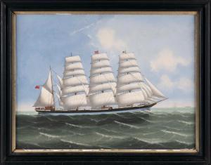 CHINESE SCHOOL (XIX),The British tea clipper Lyndhurst under sail,19th Century,Eldred's 2022-08-05