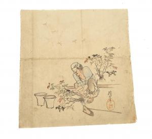 CHINNEN Onishi 1792-1851,a man gardening,Bellmans Fine Art Auctioneers GB 2022-02-22