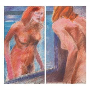 CHINTILA Andrei 1958-2007,Nude in the mirror,Artmark RO 2022-11-21
