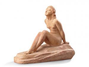 CHIPARUS Demeter Haralamb 1886-1947,figurant une femme nue assise,1920,Aguttes FR 2017-06-29