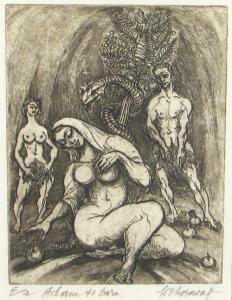 CHIRNOAGA Marcel 1930-2008,Adam and Eve,Alis Auction RO 2009-03-28