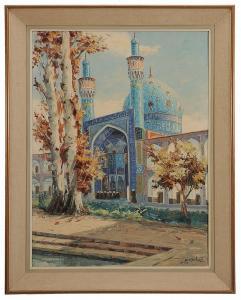CHITSAZ Ali 1979,View of a Mosque,1965,Brunk Auctions US 2014-09-13