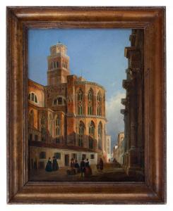 CHITTò BARUCCHI Giuseppe 1817-1900,Abside dei Frari Venezia,Casa d'Aste Santa Giulia IT 2023-06-24
