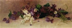 CHITTENDEN Alice Brown 1859-1945,Still life with purple and white blossoms,Bonhams GB 2009-08-03