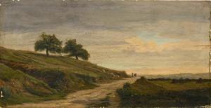 CHITTUSSI Antonin 1847-1891,Kleine Landschaftsstudie,Wendl DE 2023-10-25
