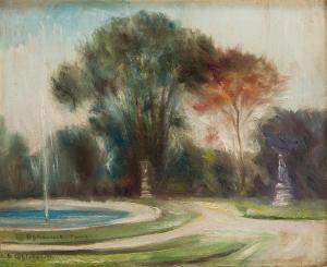 CHLEBOWSKI Stanislaus 1890-1969,Tuileries Garden in Paris,Desa Unicum PL 2023-08-31