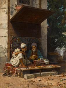 CHLEBOWSKI Stanislaw 1835-1884,The Public Scribe, Constantinople,1880,Sotheby's GB 2021-03-30