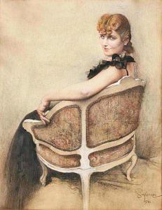 chlosser robert 1880-1943,A Lady in an Armchair,1940,Palais Dorotheum AT 2007-11-24