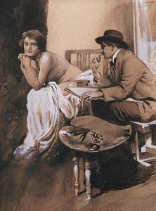 chlosser robert 1880-1943,A Painter and His Model,1919,Palais Dorotheum AT 2007-11-24