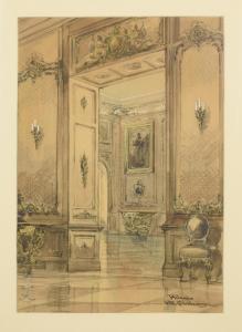 CHMIELINSKI Wladyslaw 1911-1979,Wnętrze pałacu w Wilanowie,Rempex PL 2024-04-10