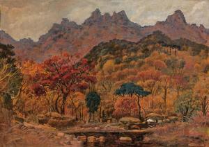 CHOI Ye Tai 1937,Autumn Landscape,1977,Seoul Auction KR 2009-11-07