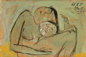 Choi Young Lim 1916-1985,Mother and son,1966,Seoul Auction KR 2010-03-11