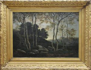 CHOISNARD félix 1846-1924,Vue de château à travers un bois,1879,Osenat FR 2014-01-26