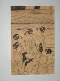 CHOKI Eishosai 1700-1800,cinq jeunes femmes se réunissent sur un bateau,1785,Neret-Minet 2011-12-23
