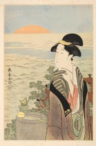 CHOKI Eishosai 1700-1800,Sunrise on New Year's Morning,Butterscotch Auction Gallery US 2019-07-21