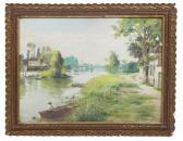 CHOLLET E,Continental river scene,1902,Mallams GB 2020-12-07