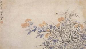 CHONG ZHANG 1628-1652,Bamboo and Flowers,1639,Sotheby's GB 2001-10-28