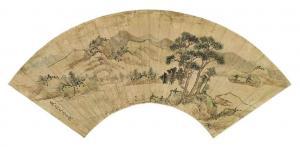 CHONGCHANG WEN 1500-1600,Conversation in the Mountains,Christie's GB 2015-11-30