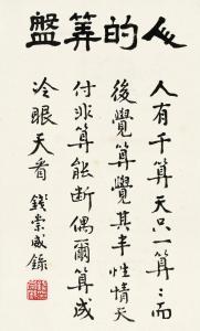 CHONGWEI Qian 1870-1969,CALLIGRAPHY,China Guardian CN 2015-06-27