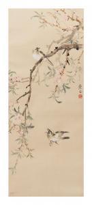 CHONGZHENG Zhao 1910-1968,Bird Perched on Flowering Branch,Hindman US 2015-09-21