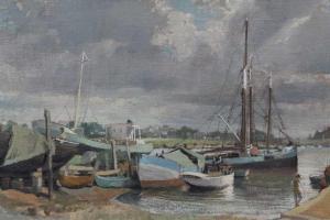 CHORLEY Adrian 1906-1983,harbour scene,Reeman Dansie GB 2021-04-27