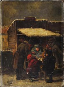 CHORLEY,Marktstand im Winter,1889,Reiner Dannenberg DE 2012-03-23