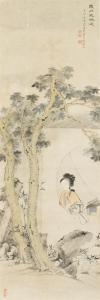 CHOU HONG,BEAUTY WITH FAN,1831,Freeman US 2011-03-19