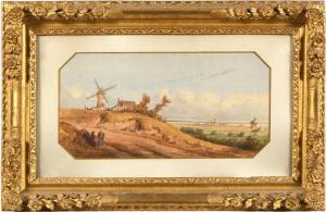 CHOUPPE Jean Henri 1817-1894,Paysage animé au moulin,Hotel des ventes Giraudeau FR 2021-05-22