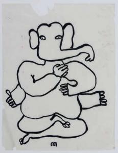 CHOWDHURY Jogen 1939,Untitled (Ganesh),Christie's GB 2018-06-12