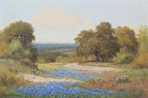 CHRISMAN PALMER 1913-1984,Texas Landscape with Bluebells,Hindman US 2018-04-05