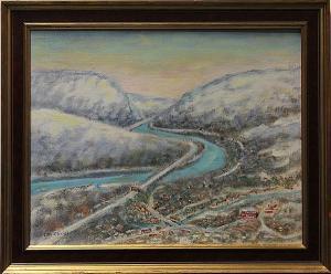 CHRIST Otto,Delaware Water Gap-Winter,Clars Auction Gallery US 2013-06-15