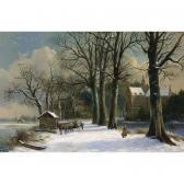 CHRIST Pieter Caspar 1822-1888,figures in a winter landscape,1886,Sotheby's GB 2004-04-20
