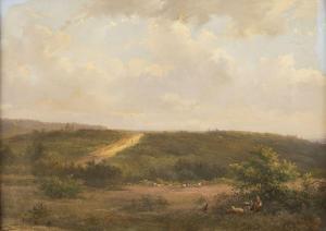 CHRIST Pieter Caspar 1822-1888,Summer landscape with a resting she,1859,Hargesheimer Kunstauktionen 2022-09-07