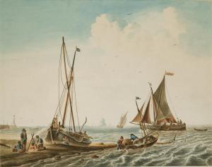 CHRIST W F 1800-1800,Navires de pêcheurs le long des côtes,1818,Christie's GB 2010-03-19
