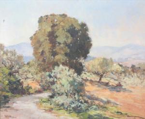CHRISTAUFLOUR Solange 1899-1952,A French landscape with hills in,1951,Bellmans Fine Art Auctioneers 2017-11-14