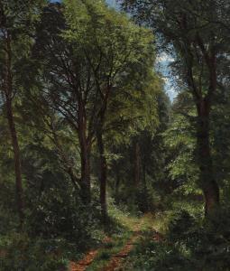 CHRISTENSEN Godfred B.W. 1845-1928,Summer view of Herlufsholm Forest,Bruun Rasmussen DK 2024-04-08