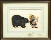 CHRISTENSEN JAMES C 1942,Wilbur and the Bear,1989,Clars Auction Gallery US 2010-08-08