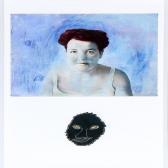 CHRISTENSEN Kirsten 1943,Self-Portrait and a small mask,1988,Bruun Rasmussen DK 2015-05-11